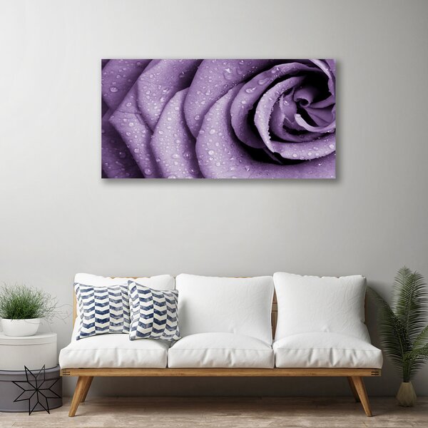 Tablou pe panza canvas Rose Floral violet