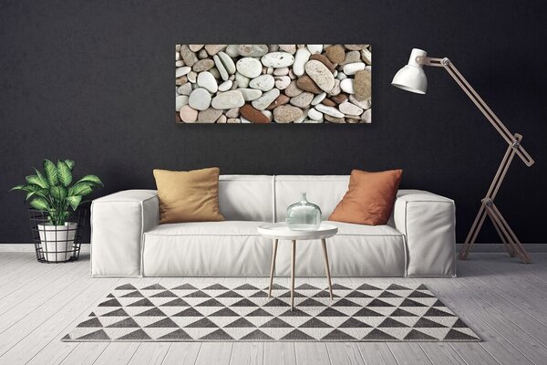 Tablou pe panza canvas Pietrele Art Alb Gri Maro