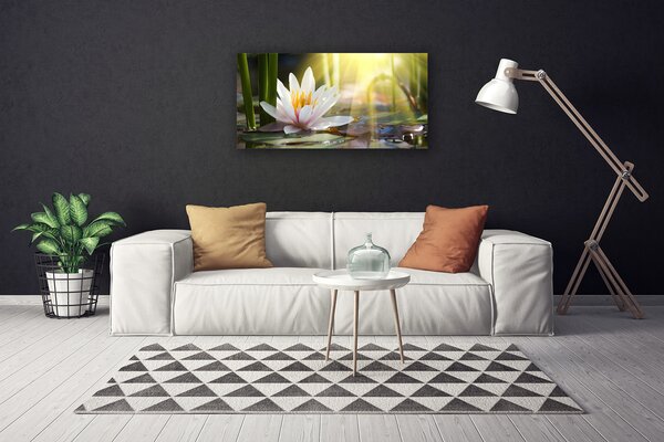 Tablou pe panza canvas Flori de apă Floral Alb Verde