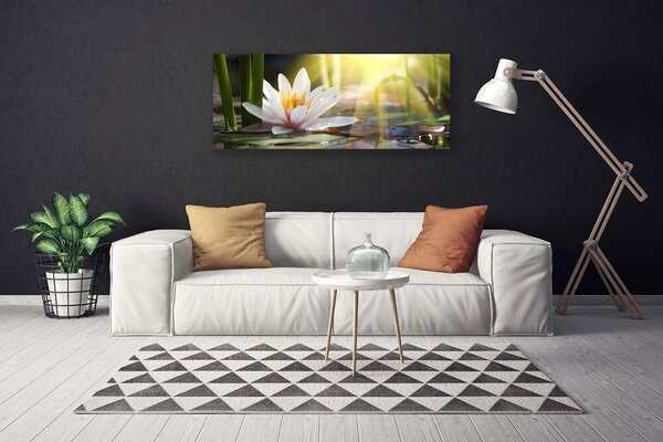 Tablou pe panza canvas Flori de apă Floral Alb Verde