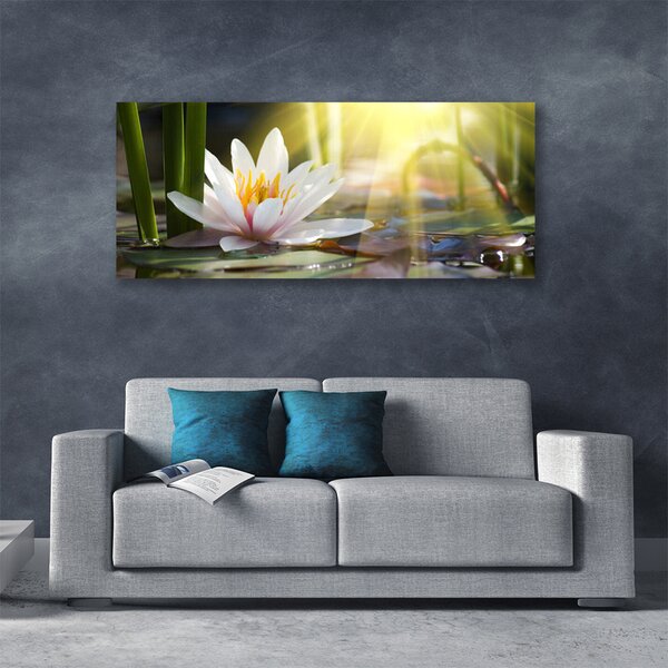 Tablou pe panza canvas Flori de apă Floral Alb Verde