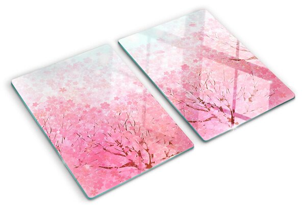 Tocător din sticlă Motive florale Sakura