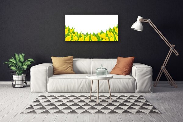 Tablou pe panza canvas Flori Floral Galben