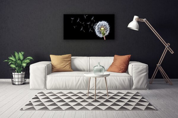 Tablou pe panza canvas Păpădie Floral Alb