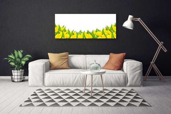 Tablou pe panza canvas Flori Floral Galben