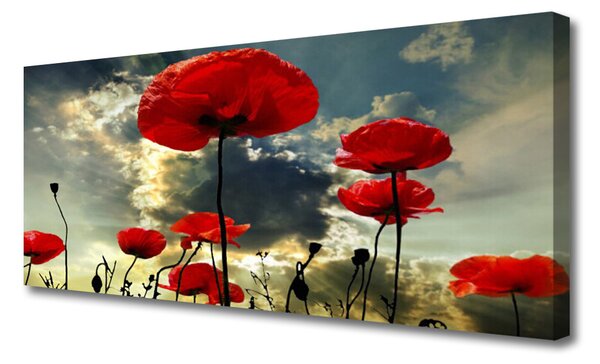 Tablou pe panza canvas Maci Floral Red