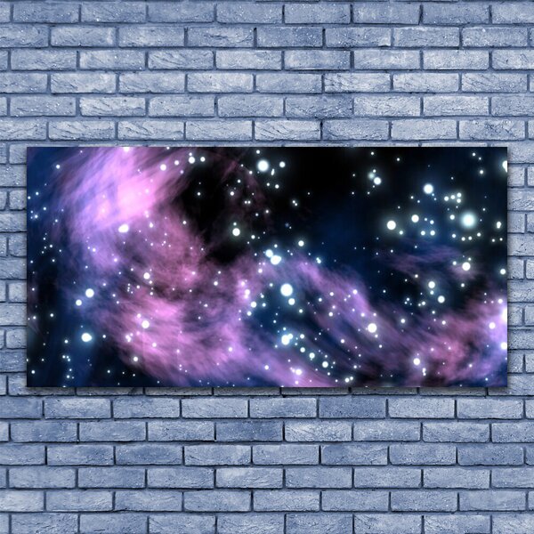 Tablou pe sticla Abstract Art Negru Albastru Violet Roz
