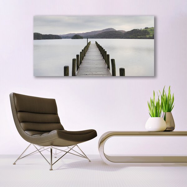 Tablou pe panza canvas Marea Podul Arhitectura Gri