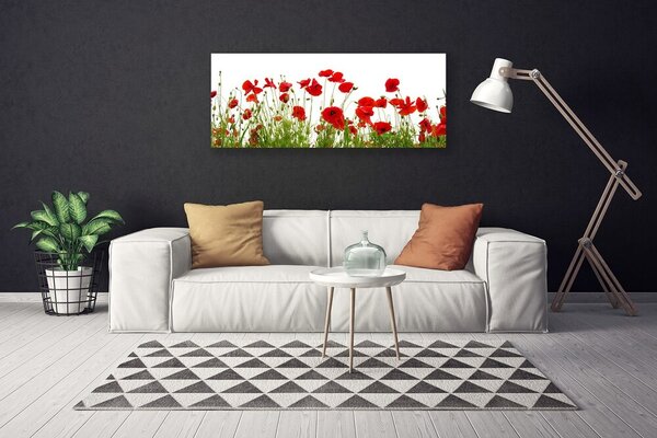 Tablou pe panza canvas Maci Floral Roșu Verde