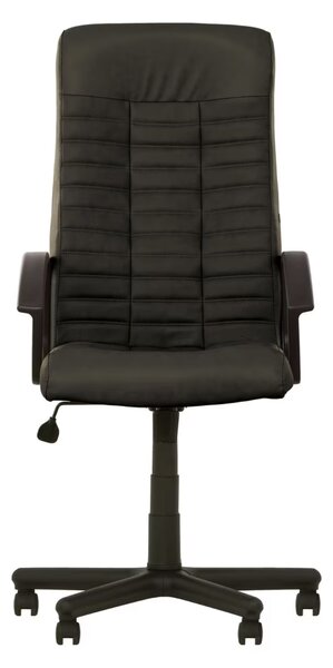Scaun directorial HERMAN, Negru, piele ecologica