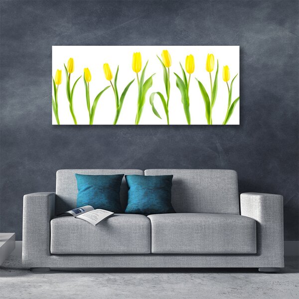 Tablou pe panza canvas Lalele Floral Galben Verde