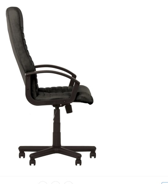 Scaun directorial HERMAN, Negru, piele ecologica
