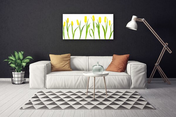 Tablou pe panza canvas Lalele Floral Galben Verde