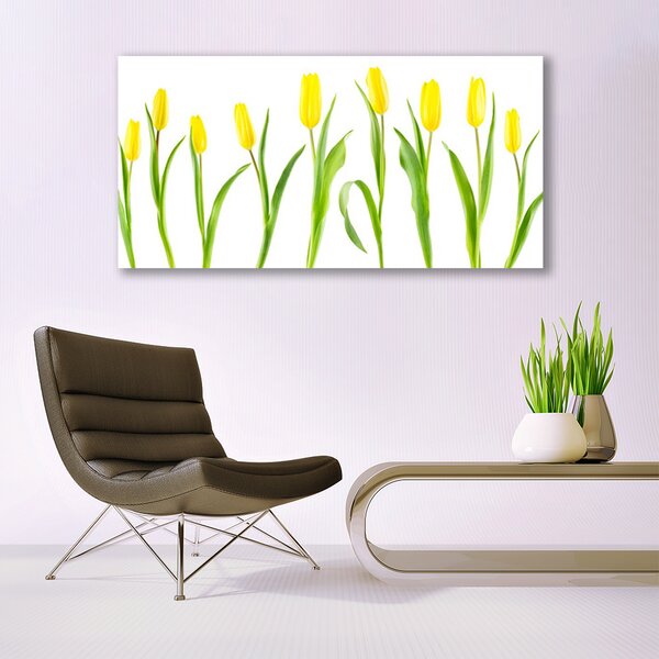 Tablou pe panza canvas Lalele Floral Galben Verde