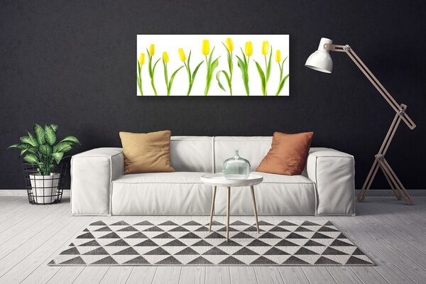 Tablou pe panza canvas Lalele Floral Galben Verde