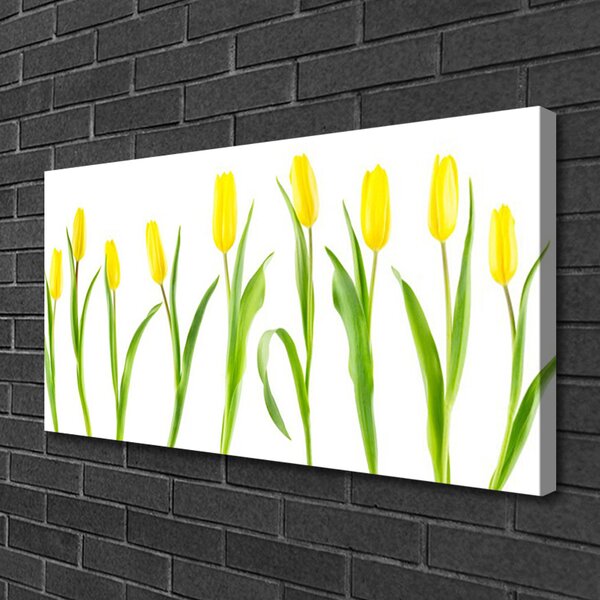Tablou pe panza canvas Lalele Floral Galben Verde