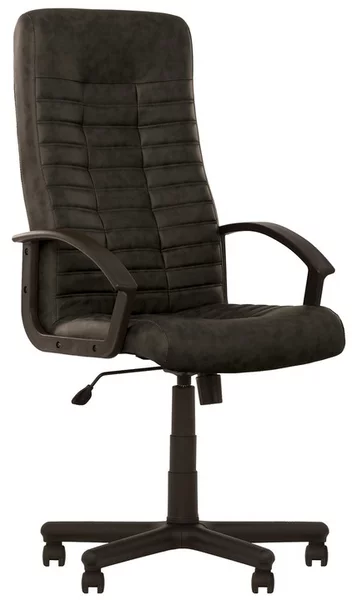 Scaun directorial HERMAN, Negru, piele ecologica