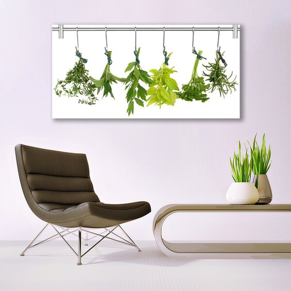 Tablouri acrilice Frunze verde florale