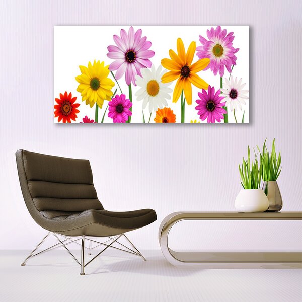 Tablou pe sticla Flori Floral Multi
