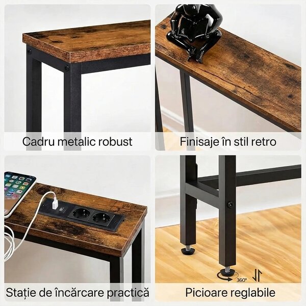 Sofadock™ Masă De Lângă Canapea Cu Stație De încărcare