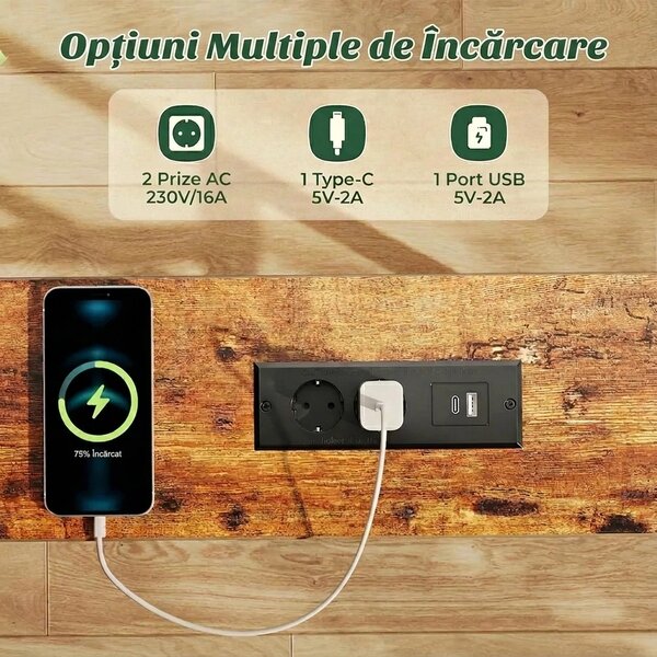 Sofadock™ Masă De Lângă Canapea Cu Stație De încărcare