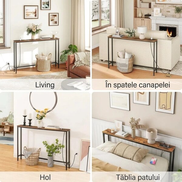 Sofadock™ Masă De Lângă Canapea Cu Stație De încărcare