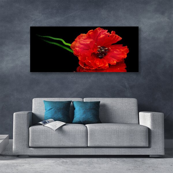 Tablou pe panza canvas Florale flori Roșu