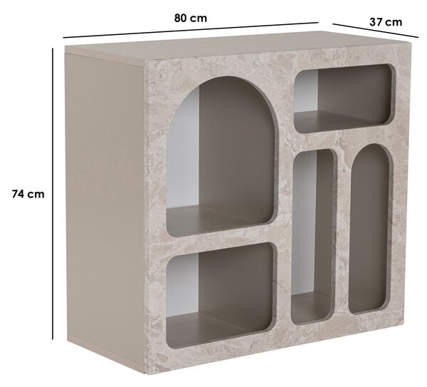 Masuta consola BELUNO, travertine/bej