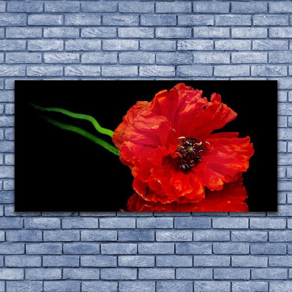 Tablou pe panza canvas Florale flori Roșu