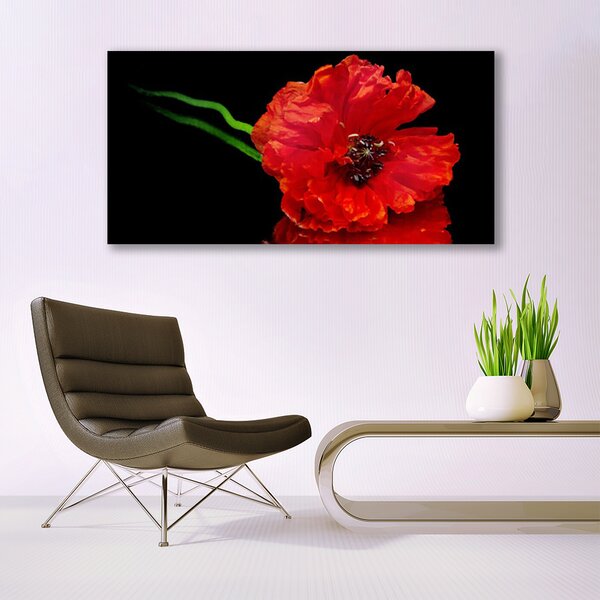 Tablou pe panza canvas Florale flori Roșu