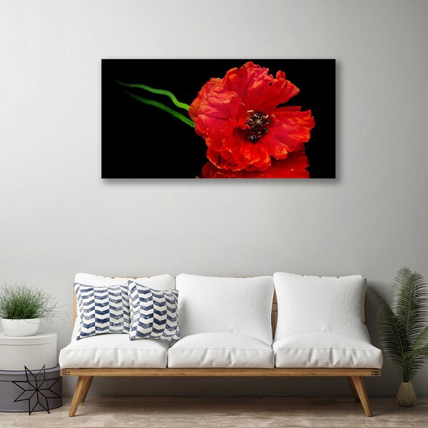 Tablou pe panza canvas Florale flori Roșu