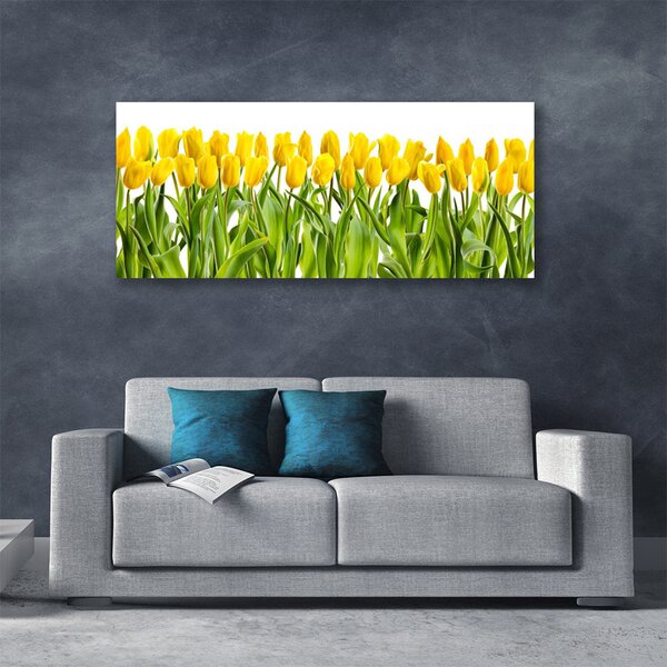Tablou pe panza canvas Lalele Floral Galben Verde