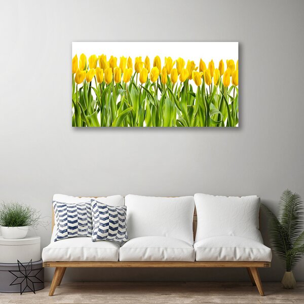 Tablou pe panza canvas Lalele Floral Galben Verde