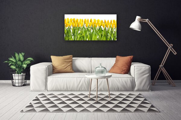 Tablou pe panza canvas Lalele Floral Galben Verde