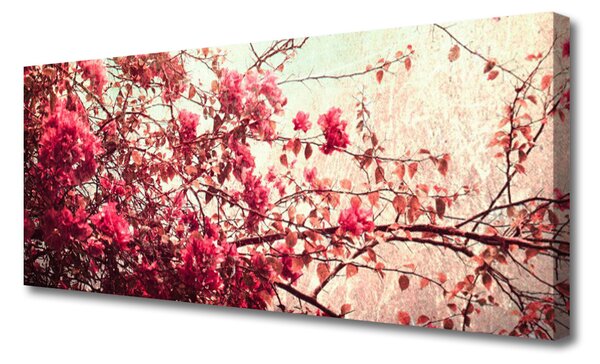 Tablou pe panza canvas Sucursale Frunze Natura Brown Orange