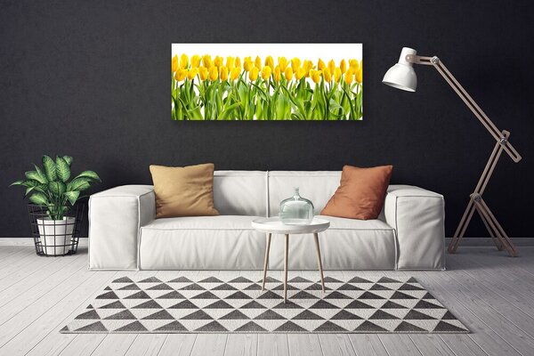 Tablou pe panza canvas Lalele Floral Galben Verde