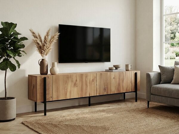 Suport TV ZENORI 180 cm, pin Atlantic/negru