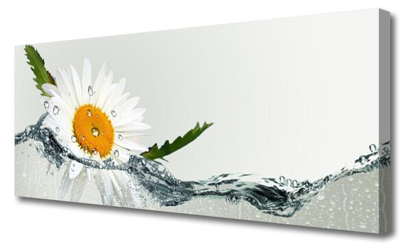 Tablou pe panza canvas Daisy Art Apă Galben Alb Albastru