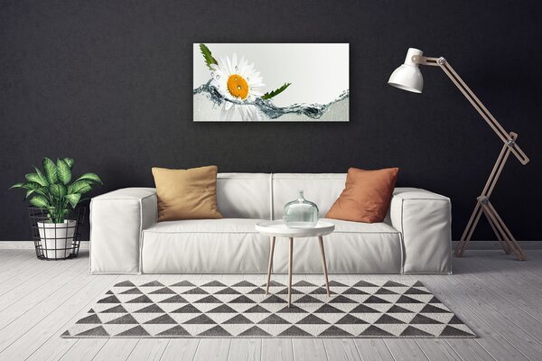 Tablou pe panza canvas Daisy Art Apă Galben Alb Albastru