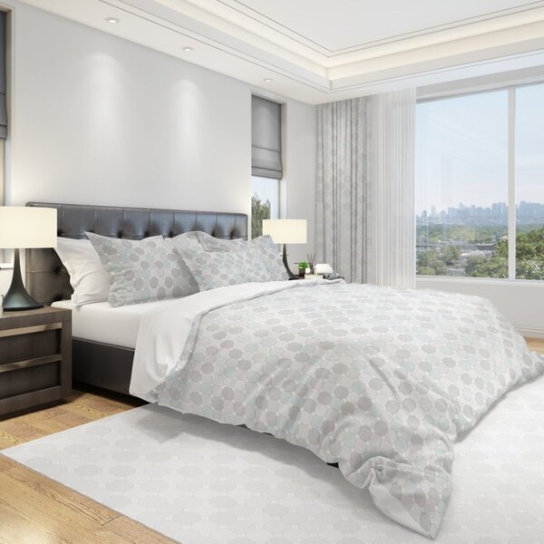 Cuvertură de pat cu model elegant, culoarea gri 2 părți: 1buc 140 cmx200 + 1buc 70 cmx80