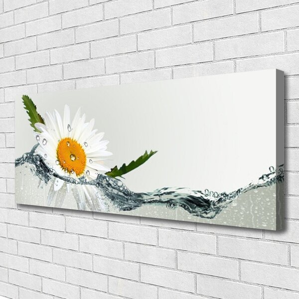 Tablou pe panza canvas Daisy Art Apă Galben Alb Albastru