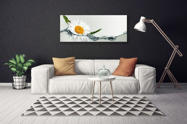 Tablou pe panza canvas Daisy Art Apă Galben Alb Albastru