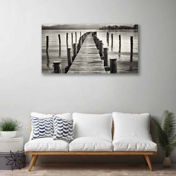 Tablou pe panza canvas Marea Podul Arhitectura Gri