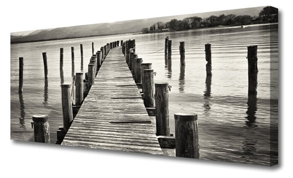 Tablou pe panza canvas Marea Podul Arhitectura Gri