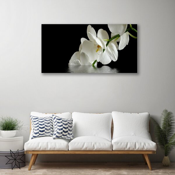 Tablou pe panza canvas Flori Floral alb