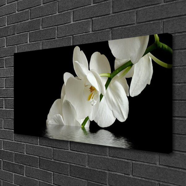 Tablou pe panza canvas Flori Floral alb