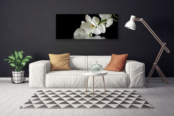 Tablou pe panza canvas Flori Floral alb