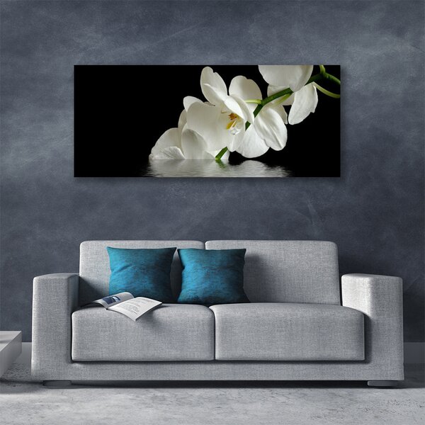 Tablou pe panza canvas Flori Floral alb