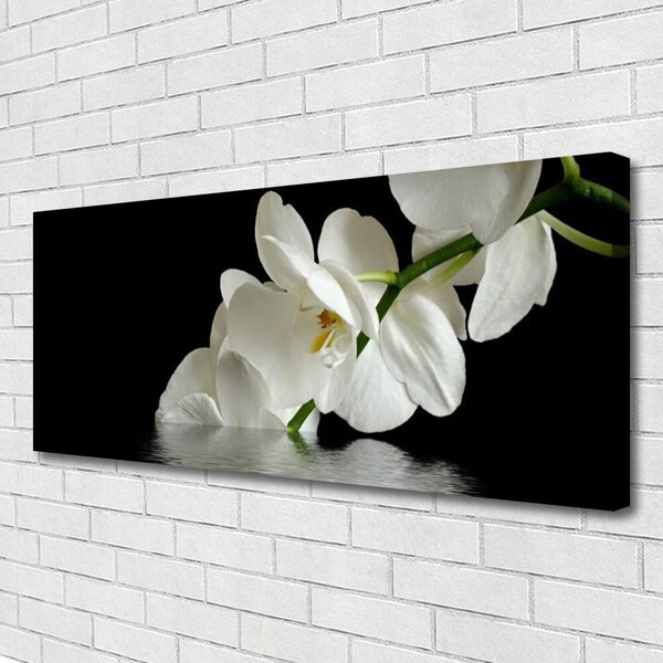 Tablou pe panza canvas Flori Floral alb