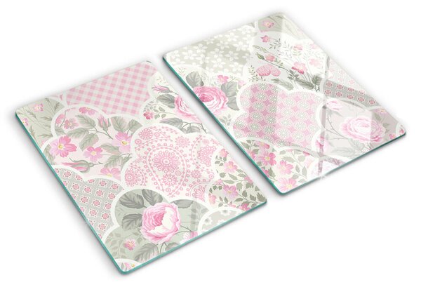 Tocător de bucătărie Model floral în nuanțe pastelate